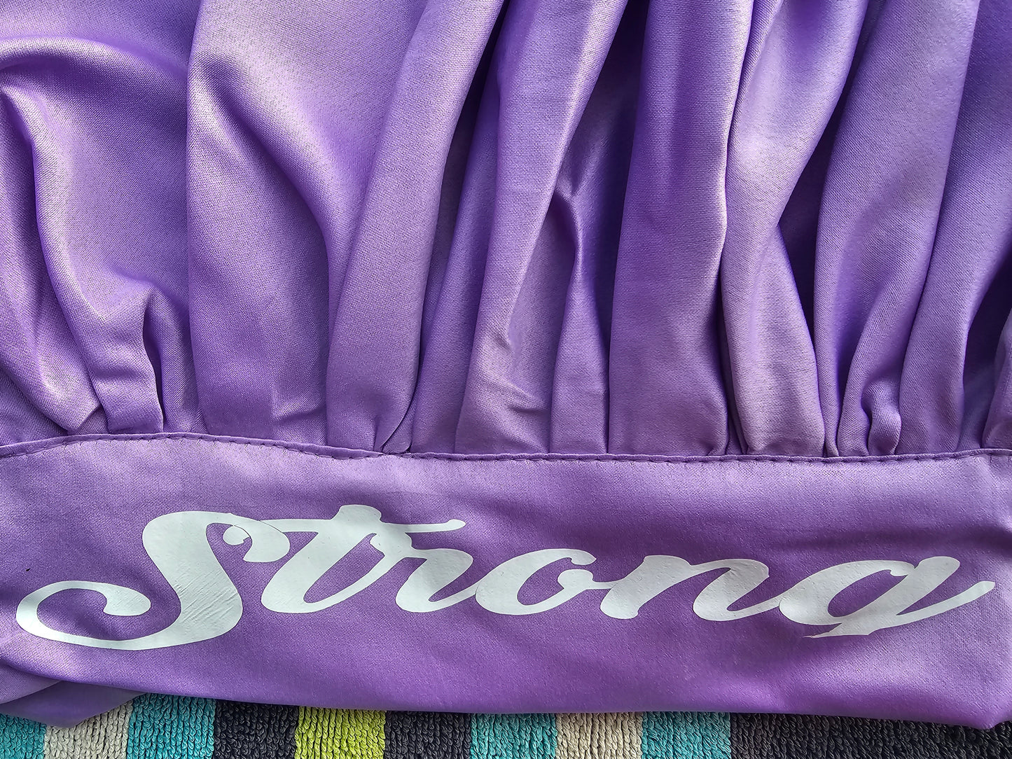 Wrap me up purple Adult bonnet